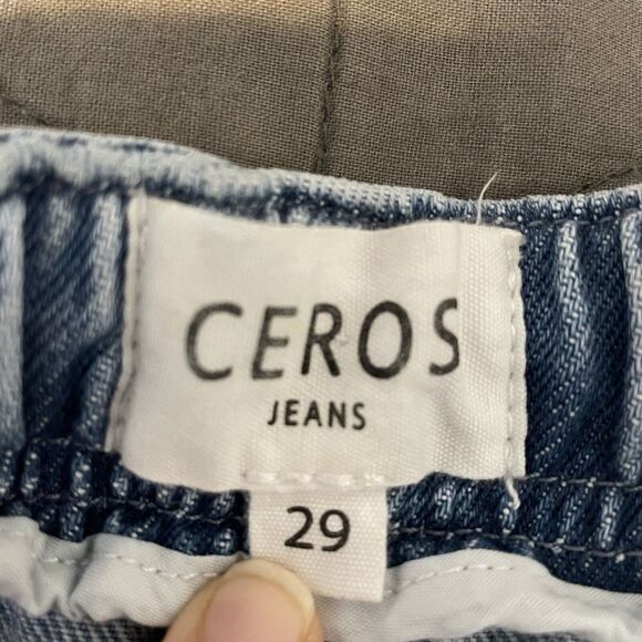 High Rise Wide Leg Jeans Womens Light‎ Wash 29 College Retro - Picture 5 of 10